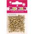 6mm Gold Colour Flat Round Alphabet Beads